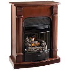 Pleasant hearth carolina ash 18 vented natural gas. Procom 29 13 In Dual Burner Vent Free Heritage Cherry Corner Or Wall Mount Liquid Propane And Natural Gas Fireplace In The Gas Fireplaces Department At Lowes Com