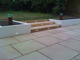 Lighting In Rendered Wall Garden Wall Lights Patio Garden Back Garden Design