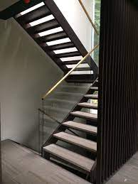 Stairs At 51 Fitzroy Park That I Made Brass Handrail Slotted Over Glass Balustrade Is Very Effec Staircase Design Stairs Design Handrails For Stairs Interior