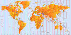 Carte du monde des fuseaux horaires - FGI