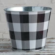 Black And White Buffalo Plaid Rocking Chair Cushions Buffalo Check Waste Basket Buffalo Check Plaid Decor Buffalo