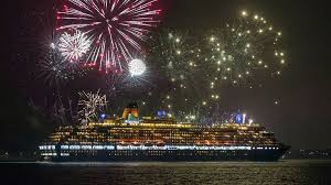 Fireworks Celebrate The Queen Victoria World Voyage Relaunches Cunard Cruise Line S Remodeled Queen Victoria Popular Crui World Cruise Cunard Cruise Cruise