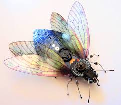 Giant Blue Bottle Fly Circuit Board Insect By Julie Alice Etsy Insects Bug Art Unique Items Products