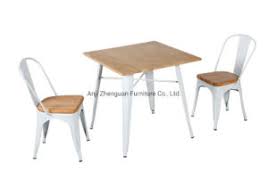 Giantex 3 piece dining set compact 2 chairs and table set with metal frame and shelf storage bistro pub breakfast space saving for apartment and kitchen (beech). China Metal Tolix Industrial Bistro Dining Table Chair Zg23 023 China Tolix Chair Industrial Dining Chair