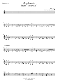 Check spelling or type a new query. Clarinet Sheet Music Undertale Megalovania Intermediate Level Fox Toby
