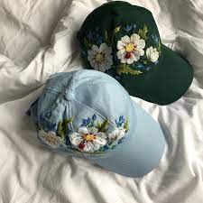 Hand Embroidered Baseball Cap Hand Embroidery Hat Etsy In 2020 Hat Embroidery Mom Hats Hand Embroidered