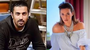 ايمي سالم بفستان أسمر مثير. Mxy8aa6saeolmm