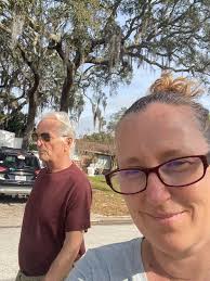 Old people watching the weather in Florida
