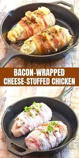 Bacon Wrapped Cheese Stuffed Chicken Recipe Bacon Recipes Cheese Stuffed Chicken Bacon Wrapped Cheese