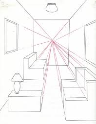 Draw a horizontal line through every point where diagonal crosses the receding lines. How To Draw A Room Using One Point Perspective 11 Steps Instructables