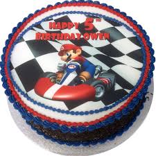 This was for my sons 5th birthday, hes mario kart mad!. Mario Kart Birthday Cake Flecks Cakes