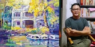 Bunga matahari, malam berbintang, dan teras kafe di malam hari. Arti Seni Seniman Seniman Lokal Penang Ternama Raymond Tours