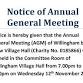 Willingham Village Hall AGM event image