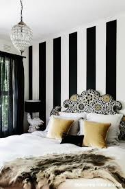 Black And White Bedroom Wall Decor Striped Walls Vertical Crows Nest Black Bedroom Design Idea Striped Walls Beautiful Bedrooms Striped Bedroom