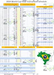 World Cup 2014 Schedule Excel Template Excel Vba Templates