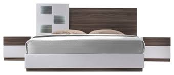 We have california king size bedroom sets in a variety of colors and styles that fit your decor like white bedroom furniture. Sanremo A Modern Bedroom Set Walnut White King 5 Piece Set Contemporary Bedroom Furniture Sets By Bedtimenyc Houzz