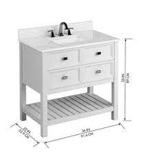 Maximize storage and style with vanities and more from scott living. Scott Living Canterbury 36 In Single Sink White Bathroom Vanity With Engineered Stone To Single Sink Bathroom Vanity White Vanity Bathroom Bathroom Sink Vanity