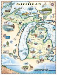 Michigan State Map Map Of Michigan Michigan State Map Great Lakes Map