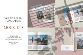 We made for you the best packaging mockups, box mockups. A4 And Us Letter Magazine Mockups Design Mockup Free Magazine Mockup Mockup