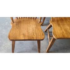 Attic heirlooms is a collection inspired by a visit to the past with timeworn handcrafted furniture to mix and match in any home. Broyhill Furniture Attic Heirlooms Dining Kitchen Set Solid Oak Table W 6 Windsor Side Chairs Chairish