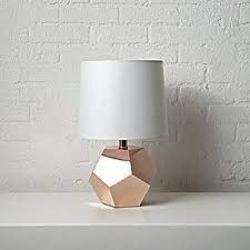 Geometric Rose Gold Lamp Lamp Rose Gold Lamp Gold Lamp White Lamp Shade