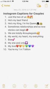Here's one way to set couple goals together. 17 Couple Instagram Captions Ideas Instagram Captions Couple Instagram Captions Instagram Captions For Friends