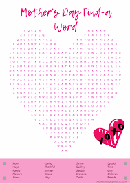 Download Mother S Day Word Search Activity Free Printable