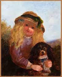 Girl With King Charles Spaniel Early 19th Century Oil On Canvas Dogs Animal King Charles Dog Art King Charles Spaniel Cavalier King Charles