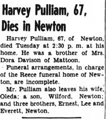 Obituary for Harvey Pulliam (Aged 67)