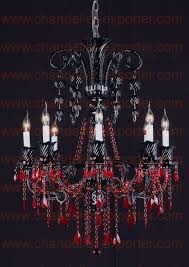 Black And Crystal Chandelier This Would Match All My Black Red Been Searching For The Perfect Light Fixture For A While Black Crystal Chandelier Black Chandelier Gothic Home Decor