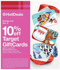 Use your discover card to get 5% back this quarter for your online purchasesor pay with paypal/freedom for 5x this quarter or just use any everyday credit card. Target Gift Card Sale Save 10 Off Sunday December 8 2019 Bargains To Bounty
