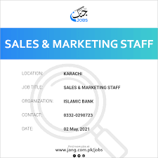 Aktuell 47 marketing bank jobs letzte aktualisierung: Sales Marketing Staff Job Islamic Bank Jobs In Karachi 8322