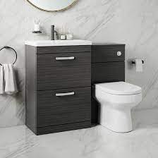 Please select the ideal vanity units vanity units for bathrooms may be a significant furniture for your woman on becoming beautiful appearance. Emily 1100mm Combination Bathroom Toilet Sink Unit With Drawers Hacienda Black Drench