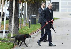 Alexander van der bellen, ein österreichischer politiker und wirtschaftswissenschaftler, wurde 1944 geboren. Trauer Bei Bundesprasident Van Der Bellen Um First Dog Kita Tiere National Vienna At