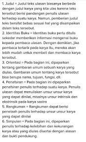 Sinopsis merupakan ringkasan yang menggambarkan. Struktur Teks Ulasan Penjelasan 1 Identitas Karya Brainly Co Id