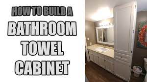 So, building two shallow cabinets, back to back, gave me usable storage space for both rooms. How To Build A Bathroom Towel Cabinet Youtube