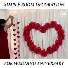 Simple Birthday Decoration Ideas At Home For Husband Anniversary Decoration Ideas At Home Decoration Ideas Party Birthday Husband An In 2020 Anniversary Diy Anniversary Party Decorations Wedding Anniversary Surprises