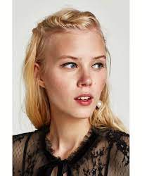 Image 3 Of Embroidered Top With Bow From Zara Embroidered Top Hair Beauty Hair Makeup