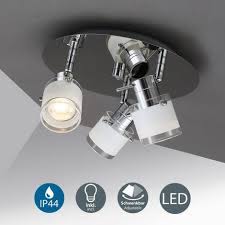 Ziffer, die erste bezieht sich auf feste fremdkörper); Led Decken Lampe Badezimmer Design Spot Strahler Ip44 Bad Leuchte Gu10 3 Flammig