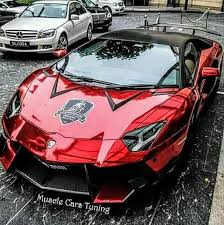 Chrome Red Lamborghini Aventador Lamborghiniveneno Red Lamborghini Lamborghini Cars Best Luxury Cars