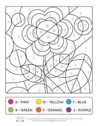 See more ideas about coloring pages, spring pictures to color, coloring books. Spring Coloring By Number Worksheets Itsybitsyfun Com