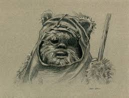 Ewok Wicket Star Wars Drawing By Jeff Ward Star Wars Drawings Star Wars Poster Art Star Wars Tattoo