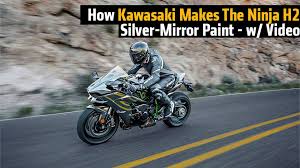 how kawasaki makes the ninja h2 silver mirror paint w video