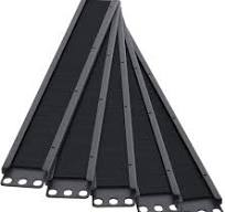 1U Brush Panel Horizontal Grommet Strip Server Rack Cable Management Panel  by CableRack (5-Pack)