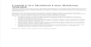 Jadi pembuatan makalah ini dapat berguna bagi banyak orang dan dapat disebarluaskan. Contoh Cara Membuat Latar Belakang Makalah Pdf Document
