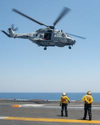 Elicopterul participa la un exerciţiu. Dvids Images The Charles De Gaulle Carrier Strike Group And The John C Stennis Carrier Strike Group Conduct Operations At Sea Image 44 Of 45