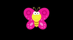 The butterfly adalah simbol kebahagiaan dan cinta. Animasi Kupu Kupu Berwarna Warni Terbang Latar Belakang Hitam Stok Video C Hittoon 460088860