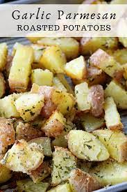 Garlic Parmesan Roasted Red Potatoes With On Cor Recipe Red Potato Recipes Recipes Breakfast Recipes Easy