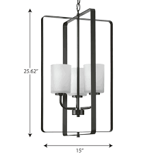 With such a wide selection of chandeliers for sale. League Collection Three Light Matte Black And Etched Glass Modern Farmhouse Foyer Chandelier Light P500342 31m Progress Lighting