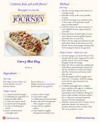 Displaced from their native india lasse hallstrom's 'the hundred foot journey' is far superior to his earlier oscar nominated 'chocolat' which was an equally light confection using food. The Hundred Foot Journey Curry Hot Dog Recipe Foodiefriday 100footjourneyevent Whisky Sunshine